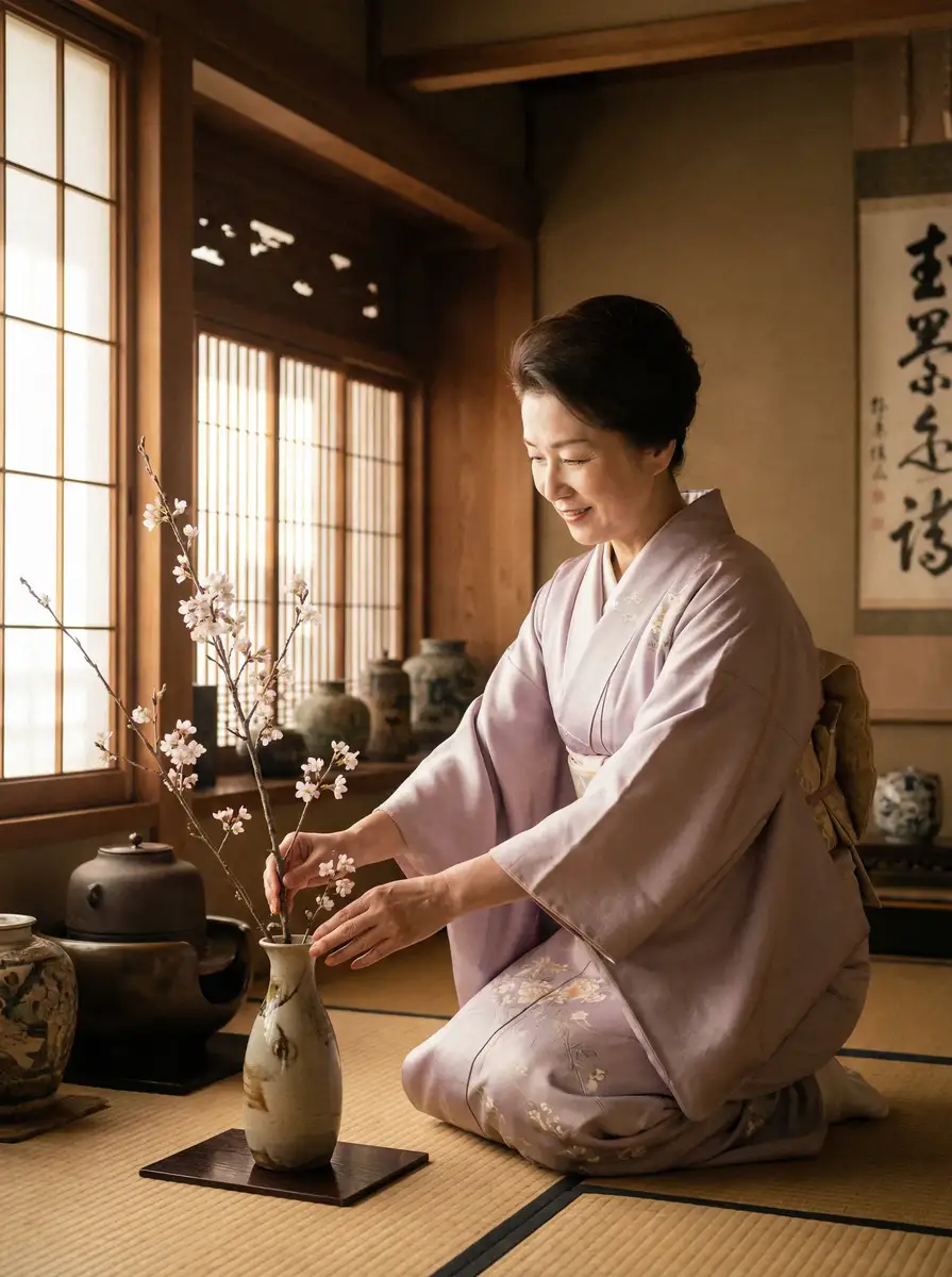 一位优雅的 甜心狐狸_甜心狐狸短视频高清播放~最新资讯甜心狐狸大全 在和室中插花
