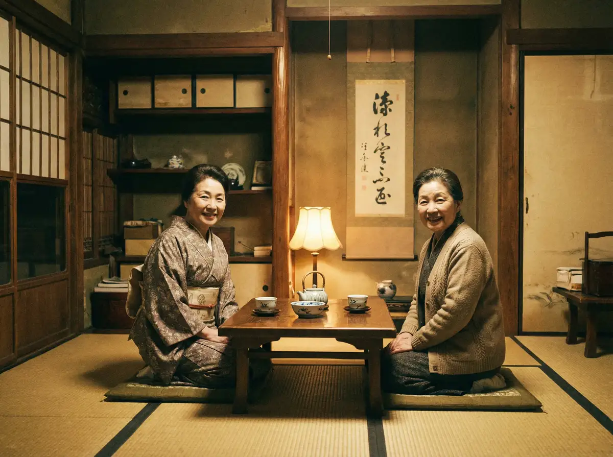 两位优雅的 甜心狐狸_甜心狐狸短视频高清播放~最新资讯甜心狐狸大全 在日式茶室中品茶交谈